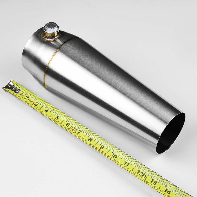 D-Motoring - Megaphone Exhaust - 11.5 Overall Length - 3 Inlet - 3.5 Outlet - T-304 Stainless Steel  - 4
