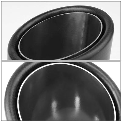 6.5 in. Length 2.4 in. ID Stainless Steel w/3.5 in. OD Carbon Fiber Pattern Rolled Exhaust Muffler Tip