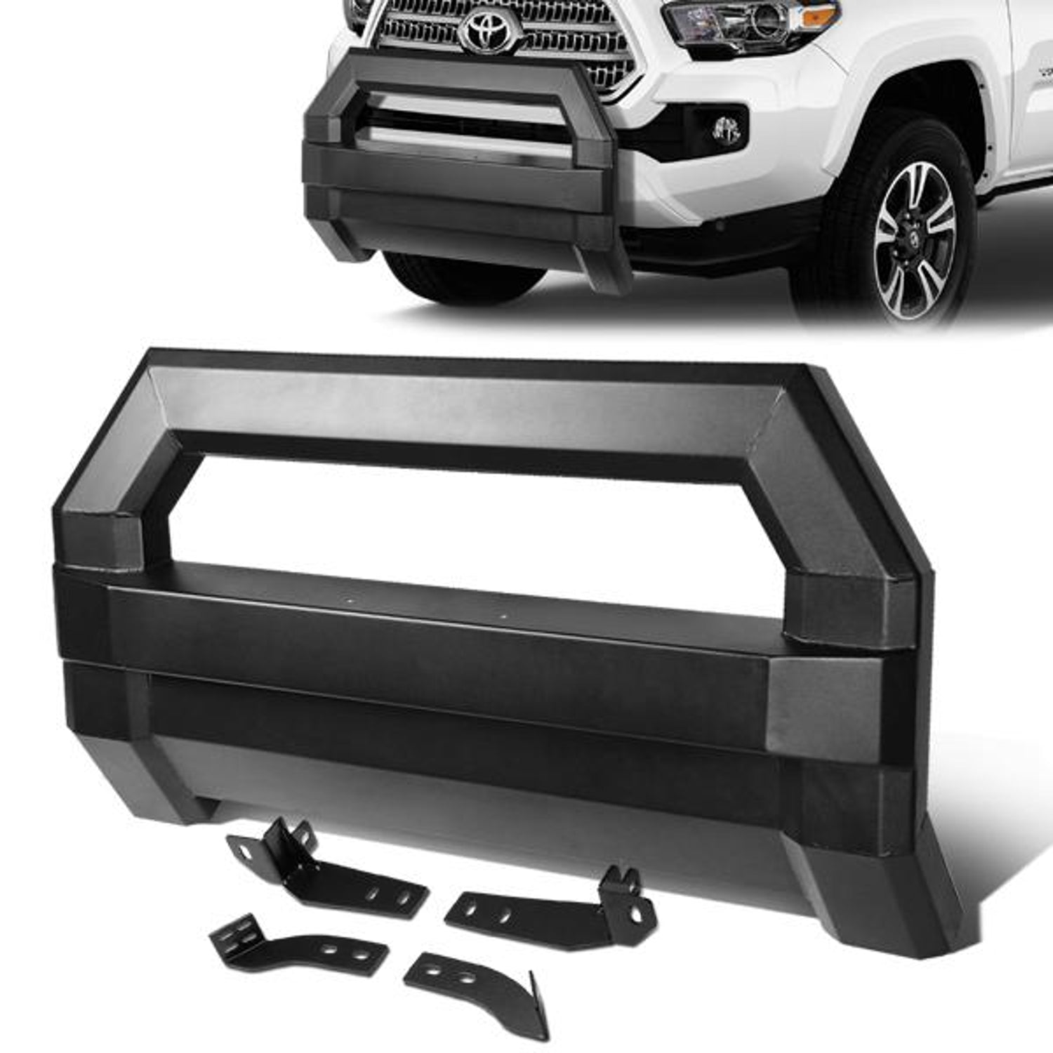 06-18 Toyota Tacoma Bull Bar w/License Plate Relocation Kit - Square Tube Style