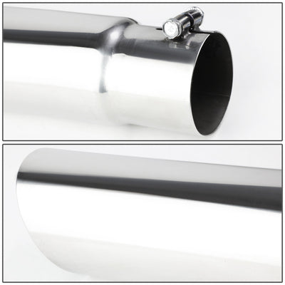 D-Motoring - Muffler Exhaust Tip - 3.5 OD Tip Diameter - Slant Tip - Fits over 3 OD Piping - 4