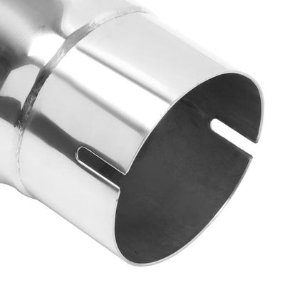 Muffler Exhaust Tip - 4Od - 3 Inlet - 7.75L - Double Wall - Angle Cut - Stainless Steel - MFL-TIP-003 - 3