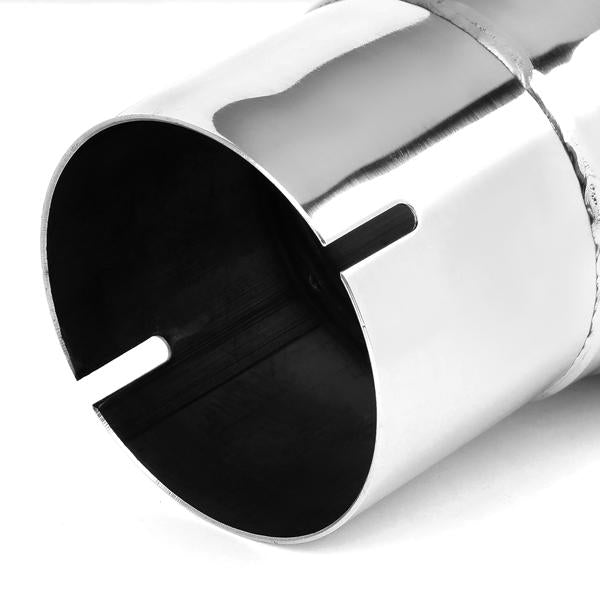 Muffler Exhaust Tip - 4.5Od - 3 Inlet - 8.25L - Double Wall - Angle Cut - Stainless Steel - MFL-TIP-004 - 3