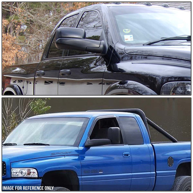 D-Motoring - Towing Mirrors - Manual Adjustable - Foldable - Pair - Dodge RAM 1500 / 2500 / 3500 - 7