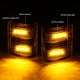 D-Motoring - Mirror Turn Signal Lights - Black Housing - Amber Corner - Direct Bolt On - OE Style - Ford F-250 / F-350 / F-450 Super Duty - 2