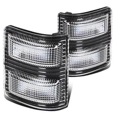 D-Motoring - Mirror Turn Signal Lights - Black Housing - Clear Lens - Direct Bolt On - OE Style - Ford F-250 / F-350 / F-450 Super Duty - 1