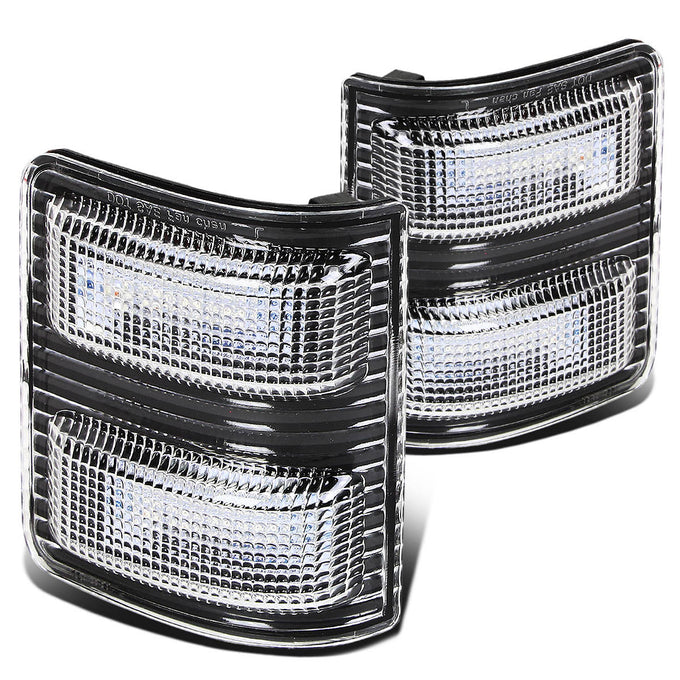 D-Motoring - Mirror Turn Signal Lights - Black Housing - Clear Lens - Direct Bolt On - OE Style - Ford F-250 / F-350 / F-450 Super Duty - 1