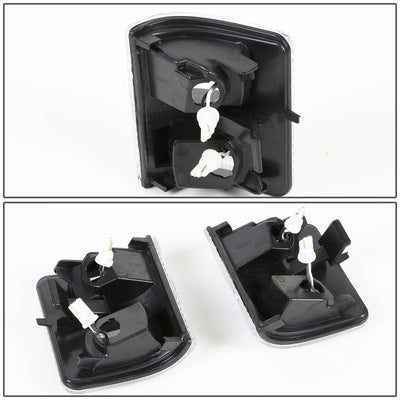 D-Motoring - Mirror Turn Signal Lights - Black Housing - Clear Lens - Direct Bolt On - OE Style - Ford F-250 / F-350 / F-450 Super Duty - 3