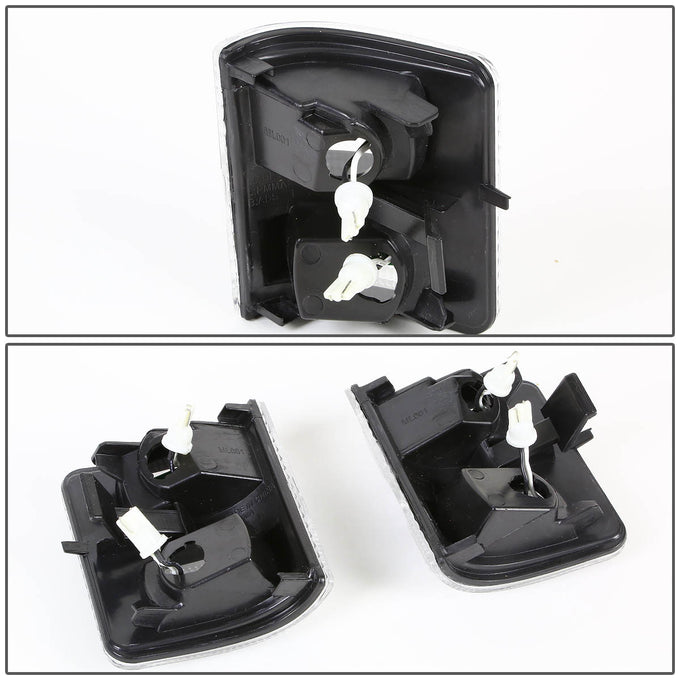 D-Motoring - Mirror Turn Signal Lights - Black Housing - Clear Lens - Direct Bolt On - OE Style - Ford F-250 / F-350 / F-450 Super Duty - 3