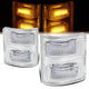 Chrome Housing Amber LED Mirror Turn Signal Lights<br>07-16 Ford F250 F350 F450 F550 Super Duty