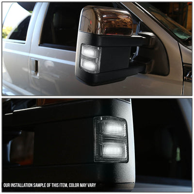 D-Motoring - Mirror Turn Signal Lights - Chrome Housing - Clear Lens - Direct Bolt On - OE Style - Ford F-250 / F-350 / F-450 Super Duty - 6