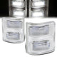Chrome Housing White LED Mirror Turn Signal Lights<br>07-16 Ford F250 F350 F450 F550 Super Duty