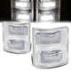 Chrome Housing White LED Mirror Turn Signal Lights<br>07-16 Ford F250 F350 F450 F550 Super Duty