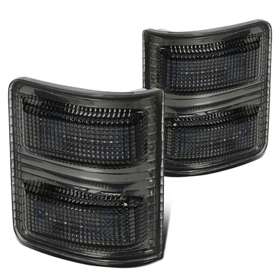 D-Motoring - Mirror Turn Signal Lights - Smoked Lens - Clear Corner - Direct Bolt On - OE Style - Ford F-250 / F-350 / F-450 Super Duty - 1
