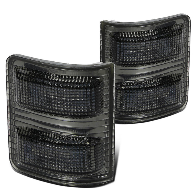 D-Motoring - Mirror Turn Signal Lights - Smoked Lens - Clear Corner - Direct Bolt On - OE Style - Ford F-250 / F-350 / F-450 Super Duty - 1