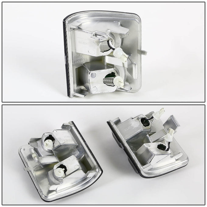 D-Motoring - Mirror Turn Signal Lights - Smoked Lens - Clear Corner - Direct Bolt On - OE Style - Ford F-250 / F-350 / F-450 Super Duty - 3