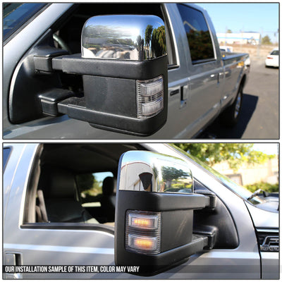 D-Motoring - Mirror Turn Signal Lights - Smoked Lens - Clear Corner - Direct Bolt On - OE Style - Ford F-250 / F-350 / F-450 Super Duty - 5