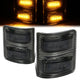 Smoked Lens White LED Mirror Turn Signal Lights<br>07-16 Ford F250 F350 F450 F550 Super Duty