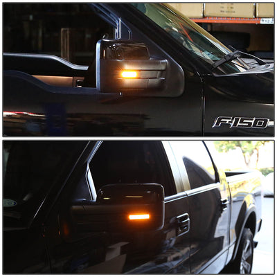 D-Motoring - Mirror Turn Signal Lights - Chrome Housing - Amber Corner - Direct Bolt On - OE Style - 09-14 Ford F-150 - 7
