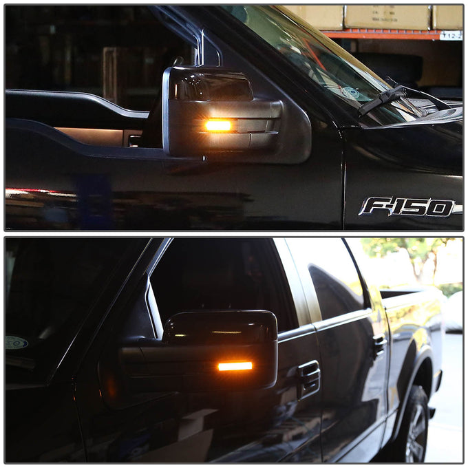 D-Motoring - Mirror Turn Signal Lights - Chrome Housing - Amber Corner - Direct Bolt On - OE Style - 09-14 Ford F-150 - 7