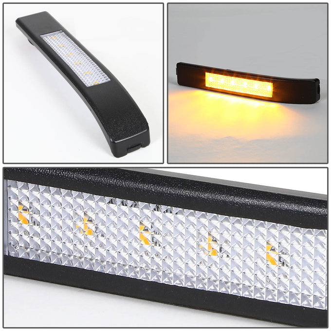 D-Motoring - Mirror Turn Signal Lights - Chrome Housing - Amber Corner - Direct Bolt On - OE Style - 09-14 Ford F-150 - 3