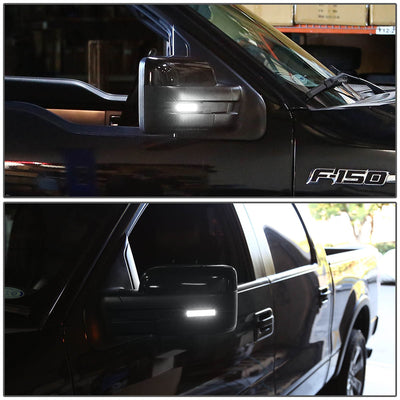 D-Motoring - Mirror Turn Signal Lights - Smoked Lens - Clear Corner - Direct Bolt On - OE Style - 09-14 Ford F-150 - 7