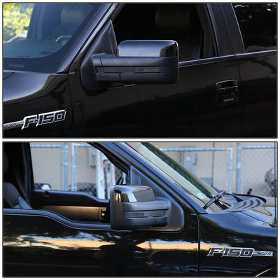 D-Motoring - Mirror Turn Signal Lights - Smoked Lens - Clear Corner - Direct Bolt On - OE Style - 09-14 Ford F-150 - 6