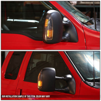 D-Motoring - Mirror Turn Signal Lights - Black Housing - Amber Corner - Direct Bolt On - OE Style - Ford F-250 / F-350 / F-450 / F-550 Super Duty  - 6