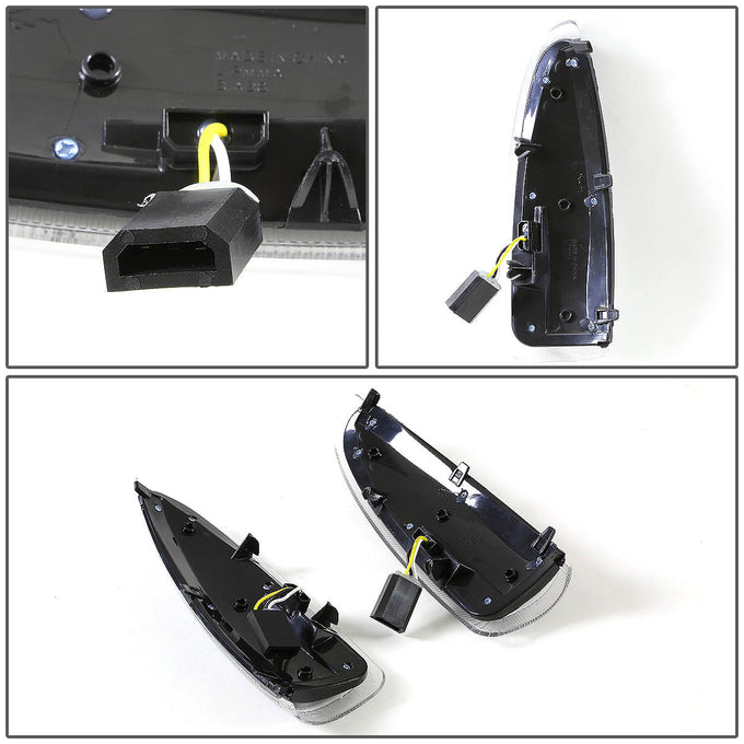 D-Motoring - Mirror Turn Signal Lights - Black Housing - Amber Corner - Direct Bolt On - OE Style - Ford F-250 / F-350 / F-450 / F-550 Super Duty  - 3