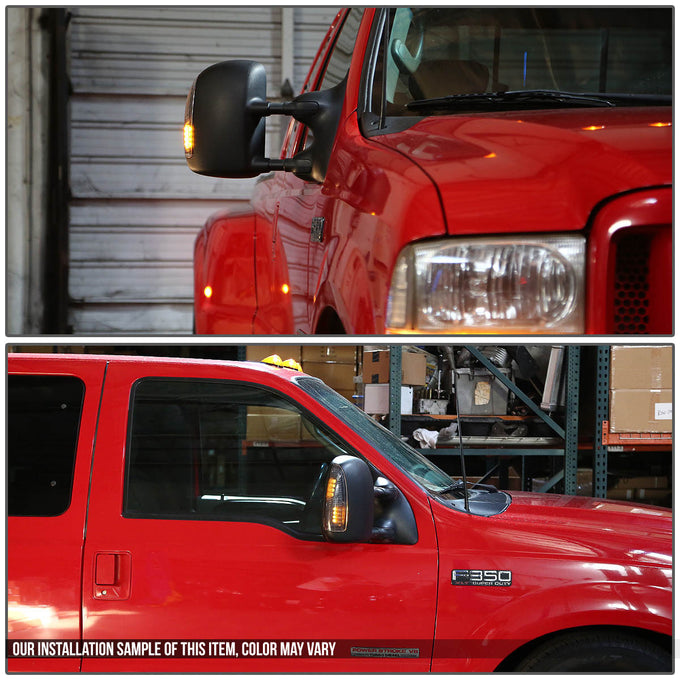 D-Motoring - Mirror Turn Signal Lights - Black Housing - Amber Corner - Direct Bolt On - OE Style - Ford F-250 / F-350 / F-450 / F-550 Super Duty  - 4