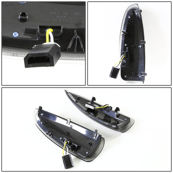 D-Motoring - Mirror Turn Signal Lights - Smoked Lens - Amber Corner - Direct Bolt On - OE Style - Ford F-250 / F-350 Super Duty / Ford Excursion - 3
