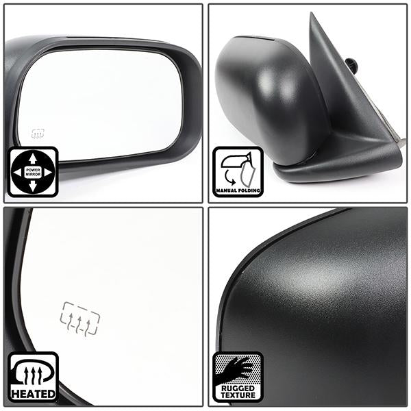 05-11 Dodge Dakota Side View Mirrors - OE Style - Powered - Adjustment+Heated - Right Side - MR-OEM-046-R - 2