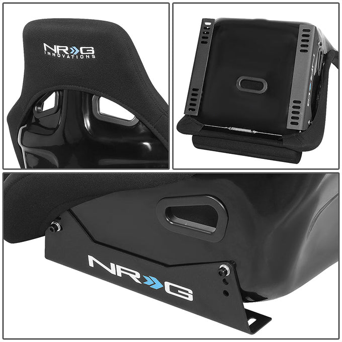 Pair Black Fiber Glass Bucket Racing Seats <br>Universal