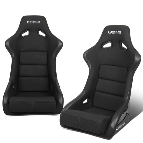 Pair Black Fiber Glass Bucket Racing Seats <br>Universal