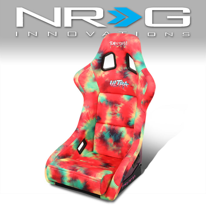 Tie Dye Fiberglass Vegan Satin Bucket Racing Seat <br>Universal