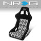 White fiber Back Finish Vegan Satin Suede Bucket Racing Seat <br>Universal