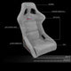 Large Size Grey Alcantara Bucket Racing Seats <br>Universal