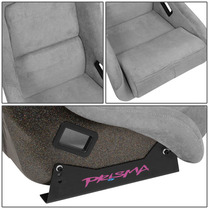 Large Size Grey Alcantara Bucket Racing Seats <br>Universal