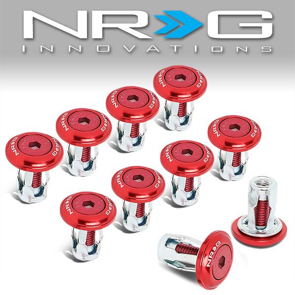 NRG Innovations - 12-16mm HolesFender Washer Dress Up Kits - 20mm - 10 Pieces - W/Rivnut Tool - 1
