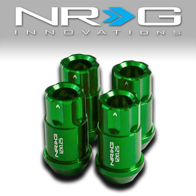 4Pcs M12 x 1.25 6-Point Open-End 1.75 L in. Aluminum Lug Nuts [A variety of color options]<br>Universal