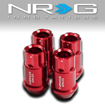 4Pcs M12 x 1.25 6-Point Open-End 1.75 L in. Aluminum Lug Nuts [A variety of color options]<br>Universal