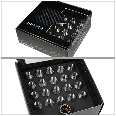 Lug Nuts - 27mm - Open-End - w/4X Lock + Key - M12X1.5 - 16Pcs - Titanium - NRG-LN-T200SL-21 - 6