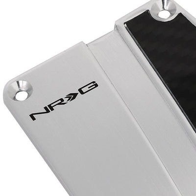Nrg Innovations - MT Vehicle Foot Pedal Pad Cover Plates - W/Carbon Fiber Trim - Aluminum - 2