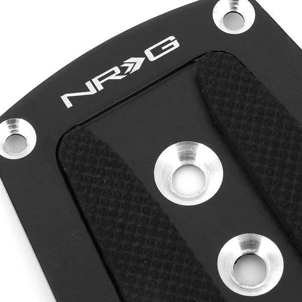 Nrg Innovations - MT Vehicle Foot Pedal Pad Cover Plates - W/Rubber Trim Insert - Aluminum - 2
