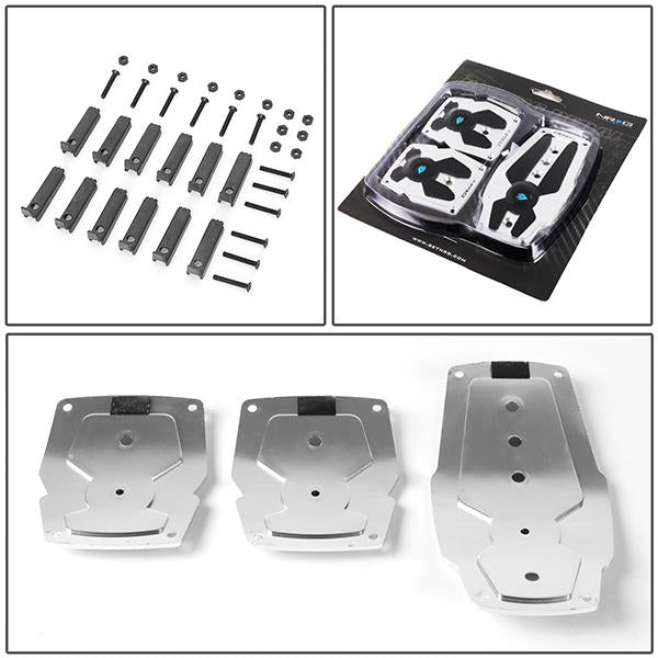 MT Manual Transmission Pedal Pad Cover Plates - Aluminum - PDL-200SL