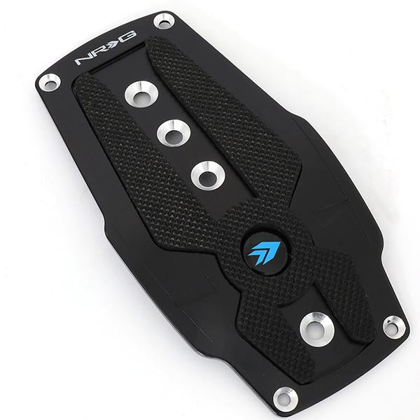 Nrg Innovations - AT Vehicle Foot Pedal Pad Cover Plates - W/Rubber Trim Insert - Aluminum - 3