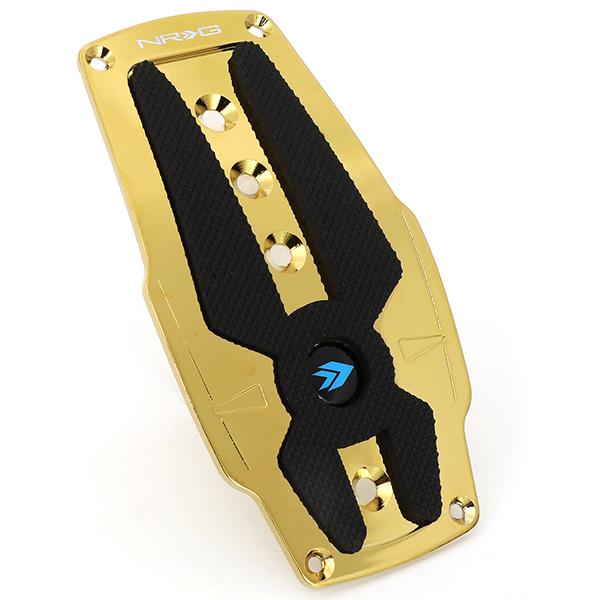 Nrg Innovations - AT Vehicle Foot Pedal Pad Cover Plates - W/Rubber Trim Insert - Aluminum - 3