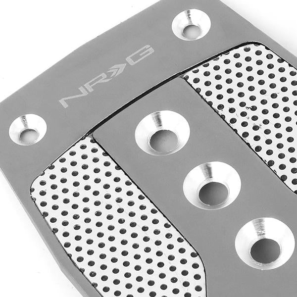 Nrg Innovations - MT Vehicle Foot Pedal Pad Cover Plates - W/Carbon Fiber Trim - Aluminum - 2