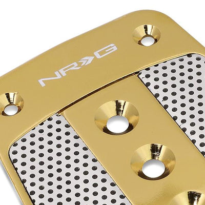 Nrg Innovations - AT Vehicle Foot Pedal Pad Cover Plates - W/Carbon Fiber Trim - Aluminum - 2