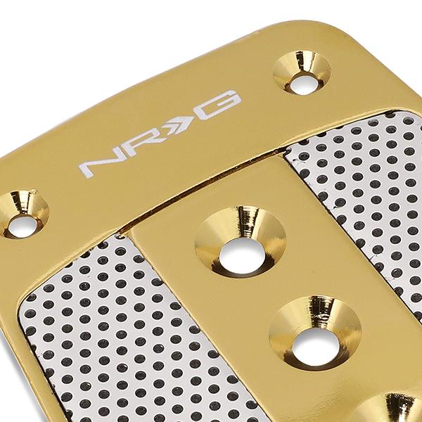 Nrg Innovations - AT Vehicle Foot Pedal Pad Cover Plates - W/Carbon Fiber Trim - Aluminum - 2