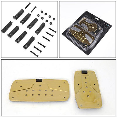 Nrg Innovations - AT Vehicle Foot Pedal Pad Cover Plates - W/Carbon Fiber Trim - Aluminum - 5